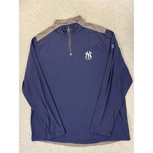 New York Yankees Under Armour Half Zip Baseball‎ Pullover Shirt (Men's 2XL) Blue